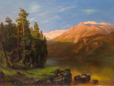 Gran paisaje al atardecer de Carl Schweninger sen.